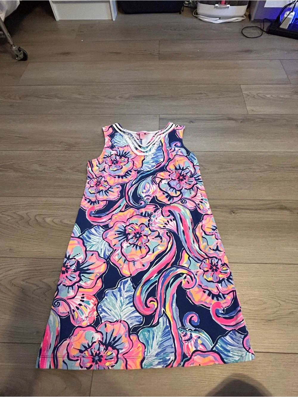 Lilly Pulitzer Multicolor Blue Pink Tropical Print Top
